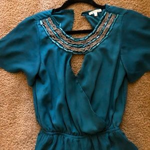 Charlotte Russe Jeweled Neckline Jumpsuit